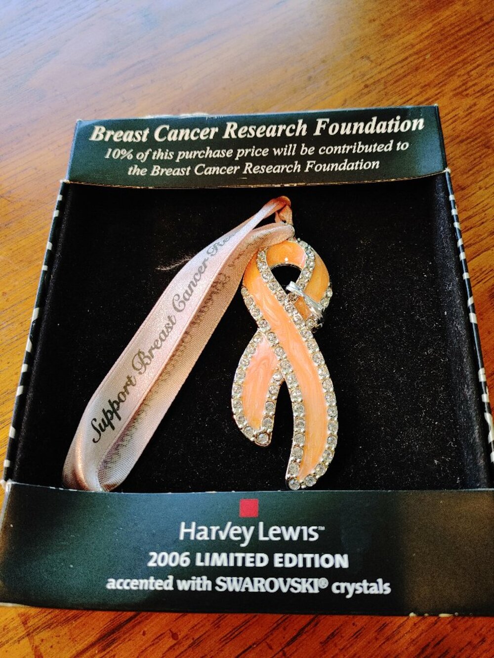 Swarovski crystal Breast Cancer memento